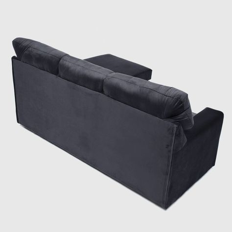SECCIONAL ITALIA REVERSIBLE FELPA NEGRO-4
