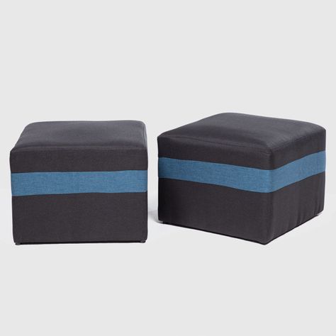 SOFA PARIS 2 POUF AZUL NEGRO-2