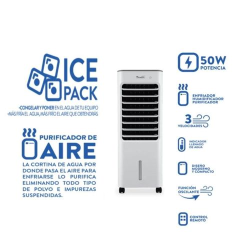 ENFRIADOR DE AIRE 5.6 LITROS KENDAL KAC-100 COLOR BLANCO-3