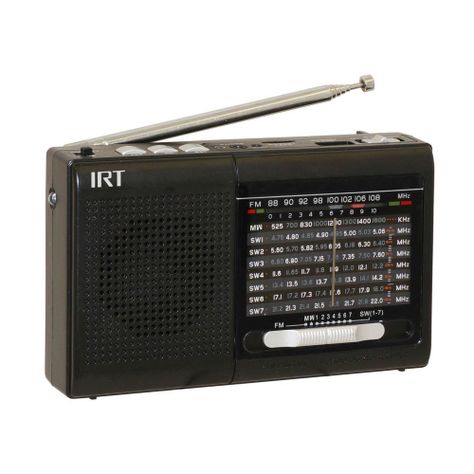 RADIO IRT 9 BANDAS RECARGABLE  AM/FM/SW/USB/MSD I005RP9B01N-2