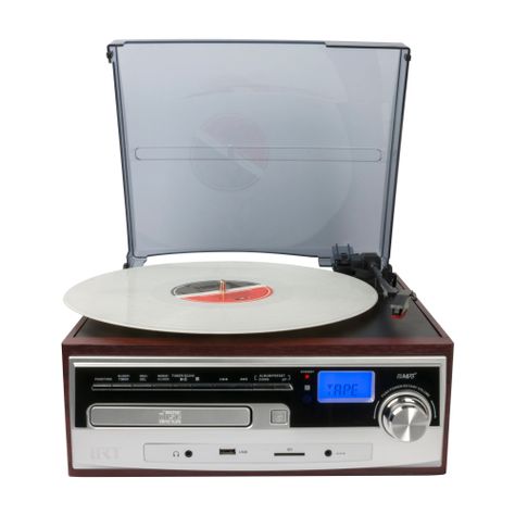 TOCADISCOS IRT LOS 80 USB/SD/ RADIO FM/ AUX/ BT/ CD/CASSETTE-0
