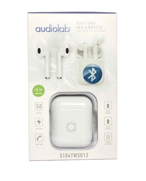 AUDIFONO EARPOD TWS BLANCO AUDIOLAB S104TWS013-5