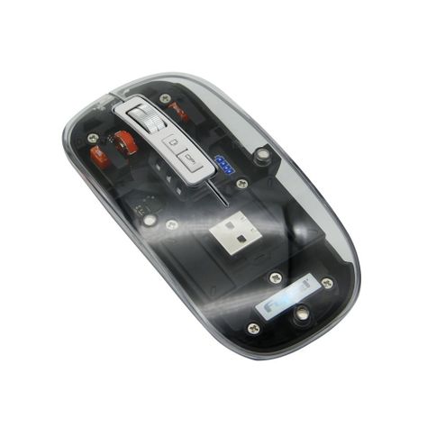 MOUSE INALAMBRICO FUJITEL CRYSTAL 2.4G  BT  NEGRO I160CRYWM74BLK-2