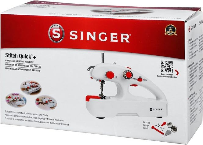 Mini Máquina De Coser Singer Stitch Quick +, Color Blanco-0