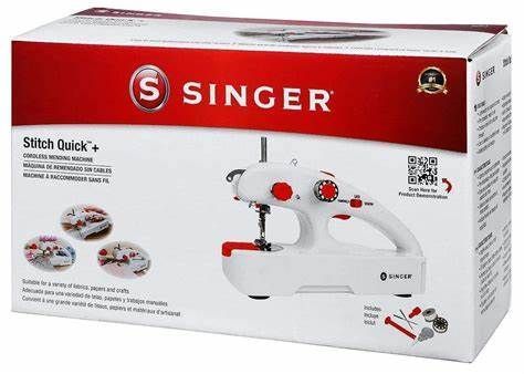 Mini Máquina De Coser Singer Stitch Quick +, Color Blanco-1