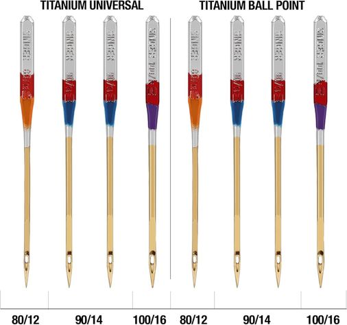 Agujas titanium 3 unidades 2020 8X1 90X1 100X1-0