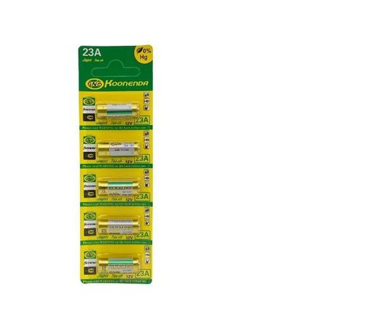 Pilas Alcalina Flycat L1028 23A  N21 VR22 12 V Tira 5 unidades-1