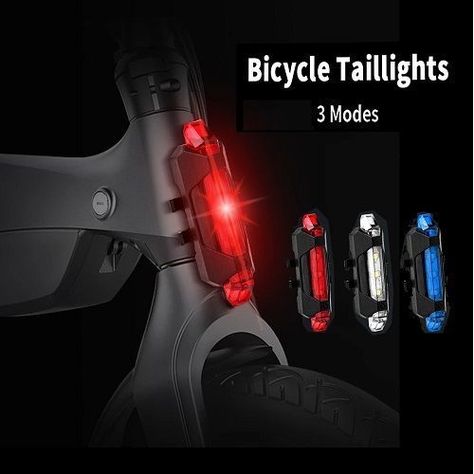 Luz Linterna Led Bicicleta Luz Trasera Lateral Frontal Roja-3