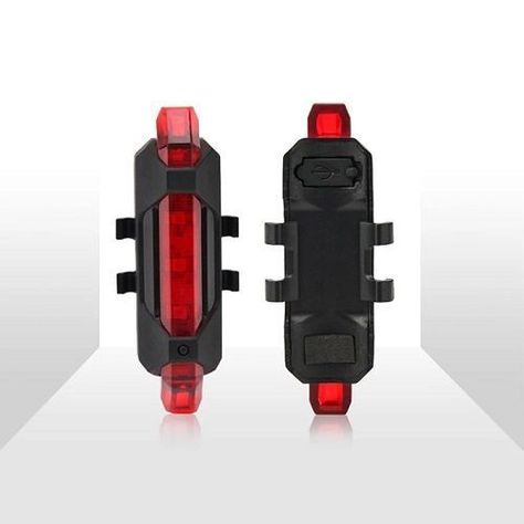 Luz Linterna Led Bicicleta Luz Trasera Lateral Frontal Roja-5