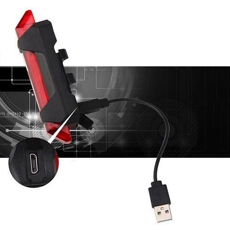 Luz Linterna Led Bicicleta Luz Trasera Lateral Frontal Roja-7