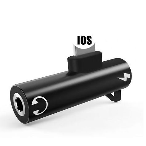 Adaptador de audio Ligthning Divisor Conversor 2 en 1 Metal-0