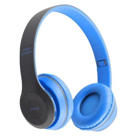 Audífonos Bluetooth Inalambricos On Ear Grandes P47 Micro SD Recargable 2hrs USB-0
