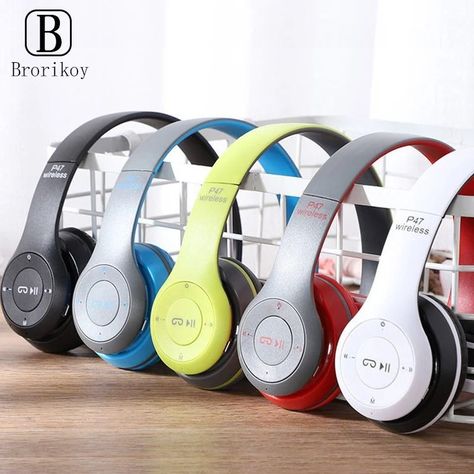 Audífonos Bluetooth Inalambricos On Ear Grandes P47 Micro SD Recargable 2hrs USB-5