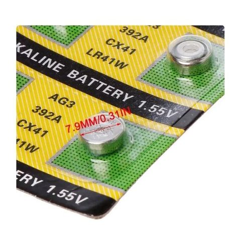 Pilas para reloj Boton u otros usos AG3 392A 1,5V CX41 LR41W-2
