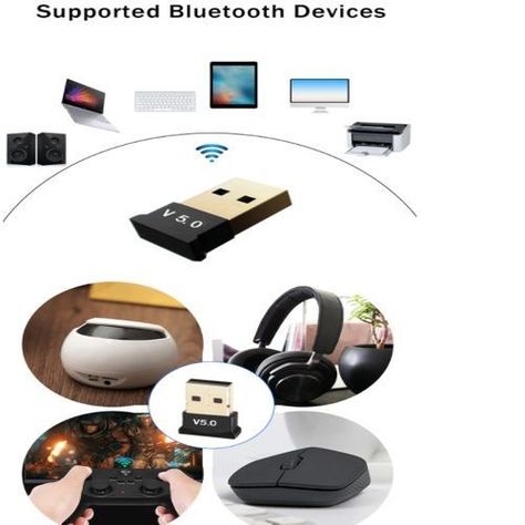 Adaptador Transmisor Receptor USB Bluetooth 5,0 Para PC Notebook Inalambrico NO Radioautos-1