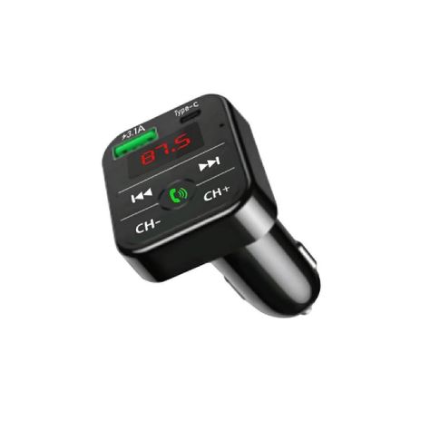 Adaptador Transmisor Bluetooth FM Radio Cargador TIPO C-0