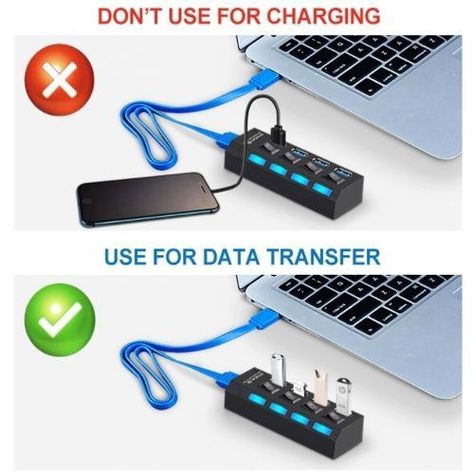Multipuerto HUB 4 USB Extension 4 Puertos Extensor Botones -4