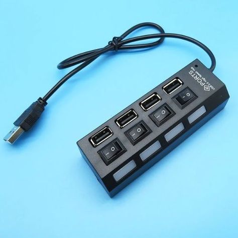 Multipuerto HUB 4 USB Extension 4 Puertos Extensor Botones -5