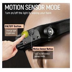 Luz Linterna Cintillo Cabeza 3 Tiras Led Sensor Recargable -4