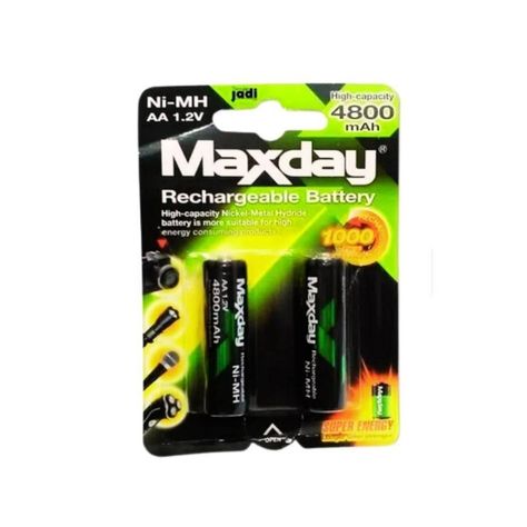 Pilas Baterias Recargables de Litio Niquel AA 2 Unidades MaxDay 4000mAh 2 Unidades-0
