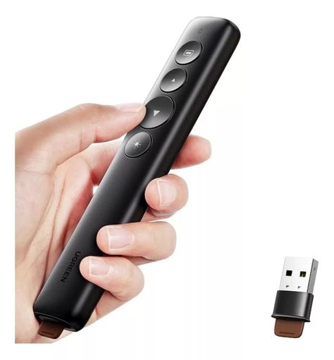PRESENTADOR LASER INALAMBRICO USB-A 3.0 NEGRO UGREEN LP479-0