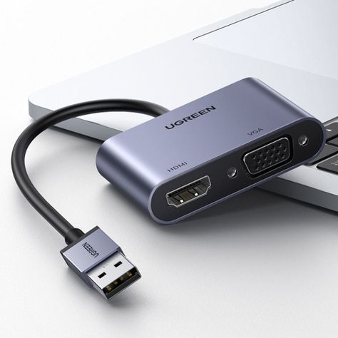 Convertidor de Video USB-A 3.0 M a HDMI H/VGA H 1080P Máx. Aluminio-1