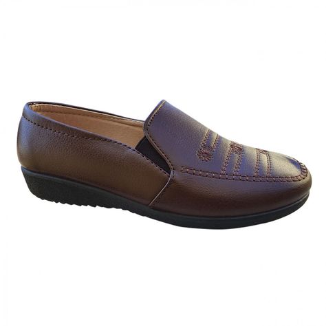 Zapato Mujer Casual Clasico Comodo Bordado Marron 3230-1