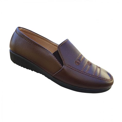 Zapato Mujer Casual Clasico Comodo Bordado Marron 3230-2