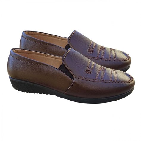 Zapato Mujer Casual Clasico Comodo Bordado Marron 3230-3