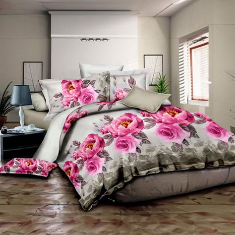 Cubrecama Quilt Verano 1.5 Plazas+funda 50x70 Rosas 613-1