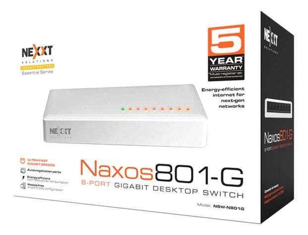 Switch Nexxt De Escritorio Naxos801-g 8 Port Ethernet 1gbps-2