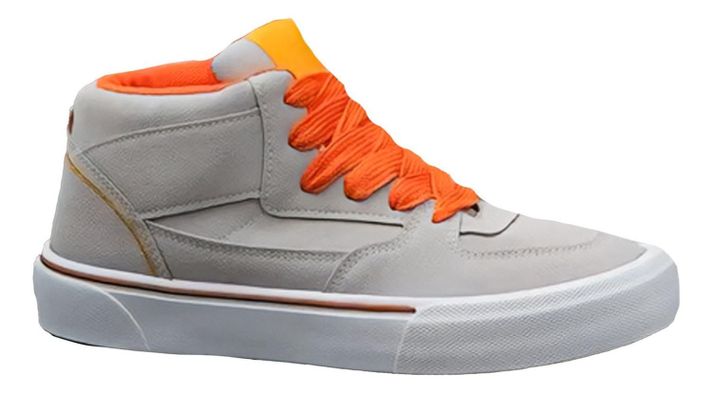 Zapatillas Hombre Modelo Skater Caña Alta Gris 7645-0