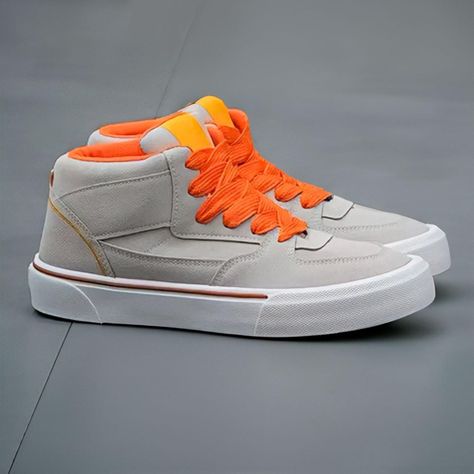 Zapatillas Hombre Modelo Skater Caña Alta Gris 7645-3