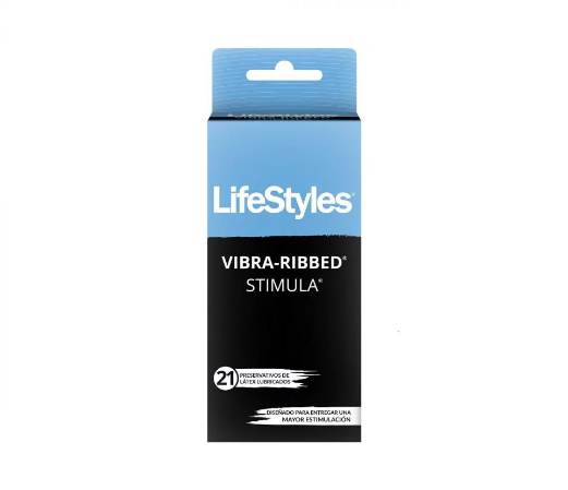 Caja 21 Condones - Lifestyles Vibra Ribbed-0