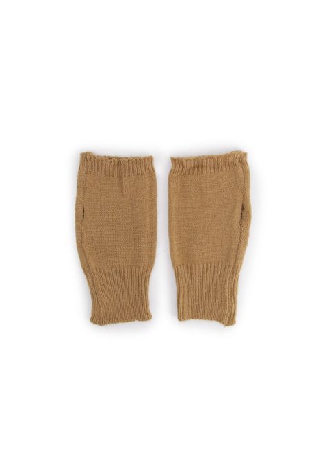 Guantes mitones cortos de lana -1