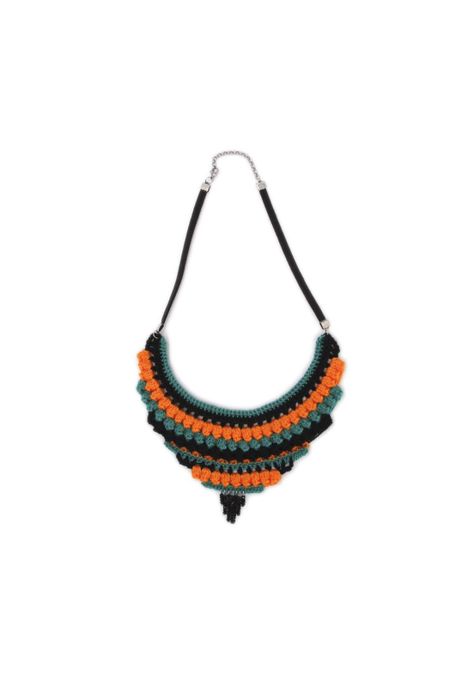 Collar tejido pirámide "Estela"-0