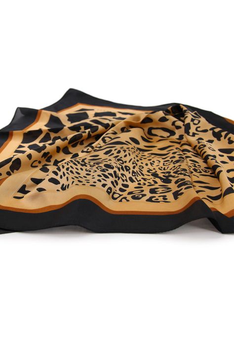 Pañuelo seda corto animal print Accesoria-1