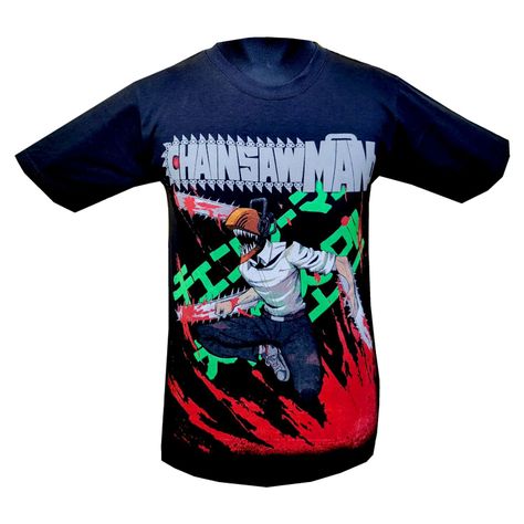 Polera Chainsaw Man Red Doble Estampado-0