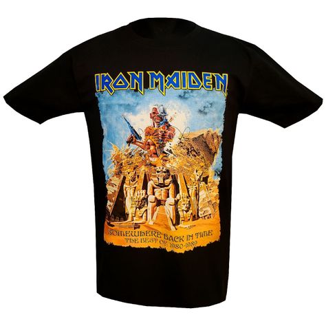 Polera Iron Maiden Somewhere Back in Time Doble Estampado-0