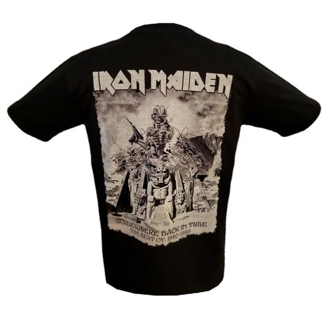 Polera Iron Maiden Somewhere Back in Time Doble Estampado-1