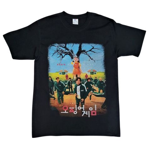 Polera El Juego del Calamar Doble Estampado-0