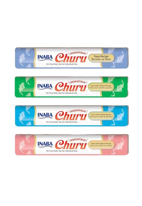 Churu Snack Para Gatos Pure De Atún 4 sabores 50 Unidades-1