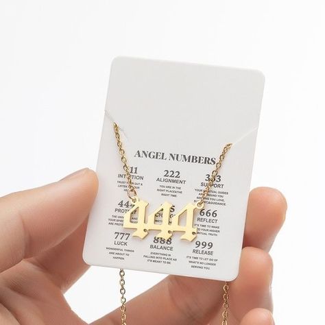 Collar Numero 444 Angeles Codigo Sagrado Numerologia Señal espiritual-0