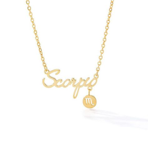 Collar Horoscopo Constelacion Signo SCORPIO Zodiacal Full Tendencia-0