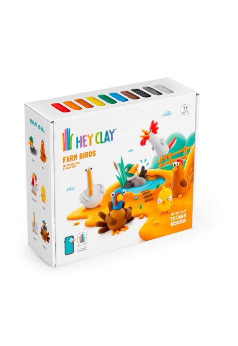 Aves de la Granja: 15 Potes Hey Clay-0