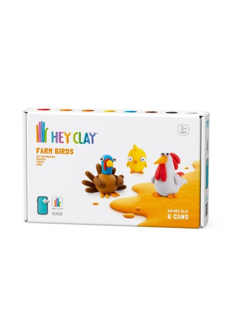 Aves de la Granja: Pollo, Pavo, Gallo 6 Potes Hey Clay-0