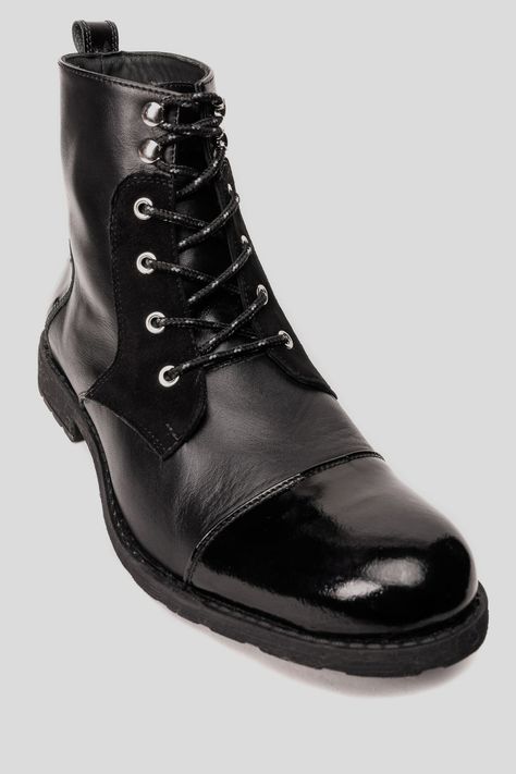 Botín Cuero Sileno Negro Landazuri-2