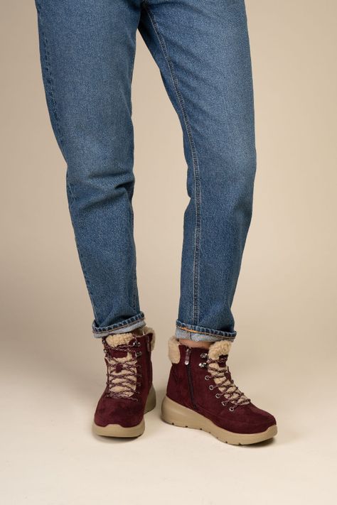 Botín Casual Mujer Rojo Blau Chinitown-1