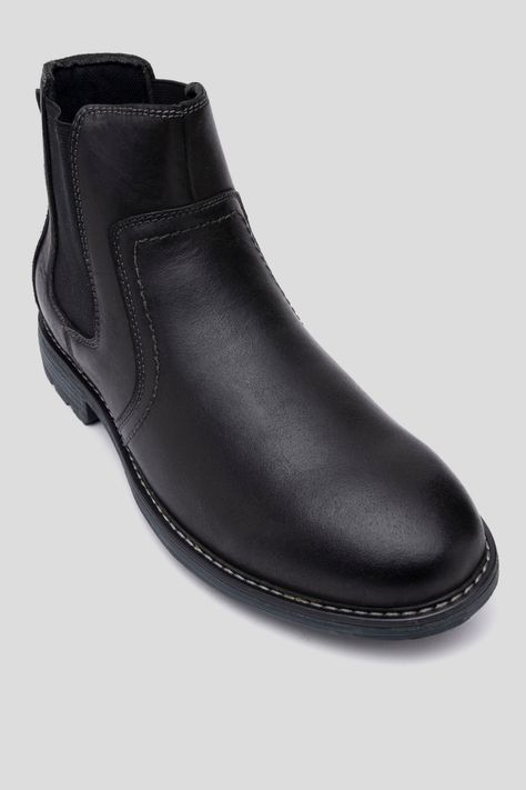 Botín Cuero Hombre Alois Negro Zameta-2