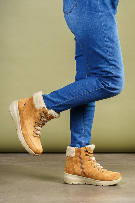 Botín Casual Mujer Blau Camel Chinitown-1